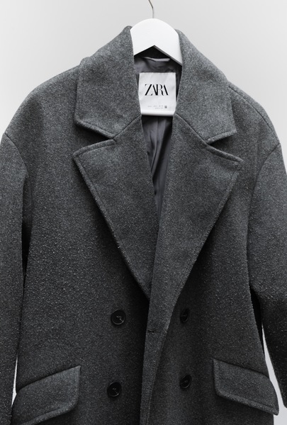 Double Breasted Grey Coat