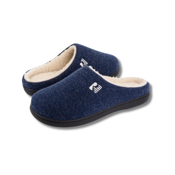 Sherpa-Lined Two-Tone Slipper - Blue