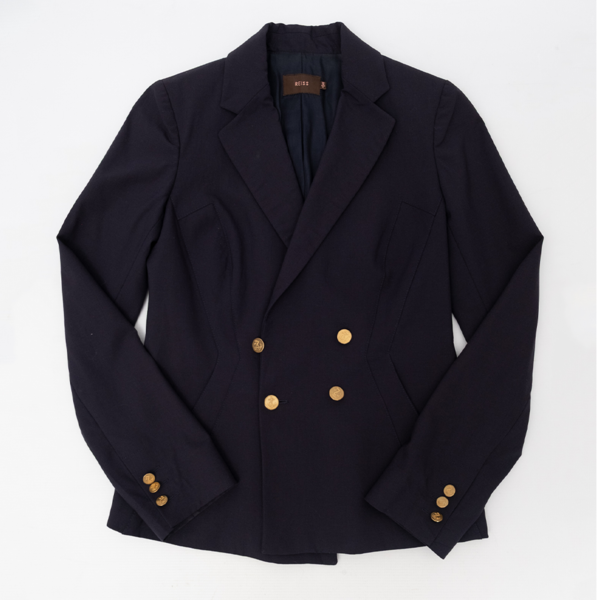 REISS HEMP Wool Blazer Navy