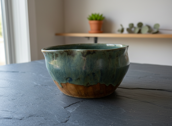 Celadon Sandstone curved Bowl