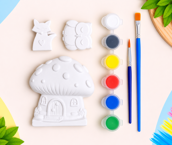 Mushroom House Painting Kit