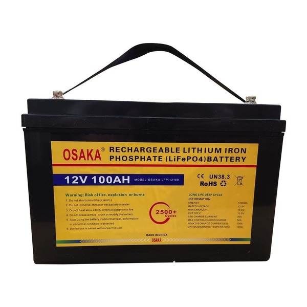 Osaka 12v 100ah Rechargeable Lithium Ion Battery LifePO4