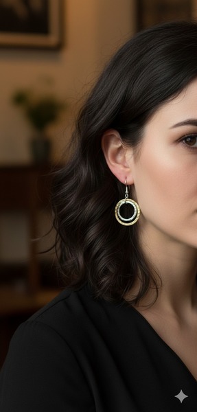 Double ring earrings