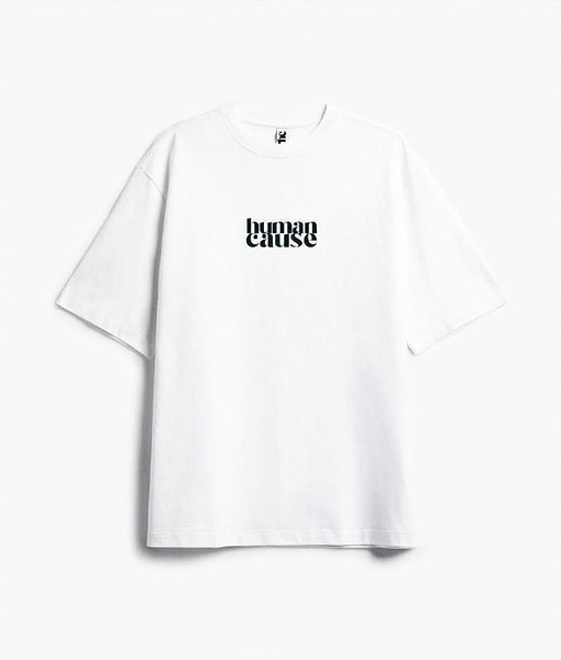 White Staple Tee