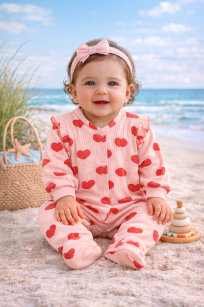 Little Lovebug Heart Romper