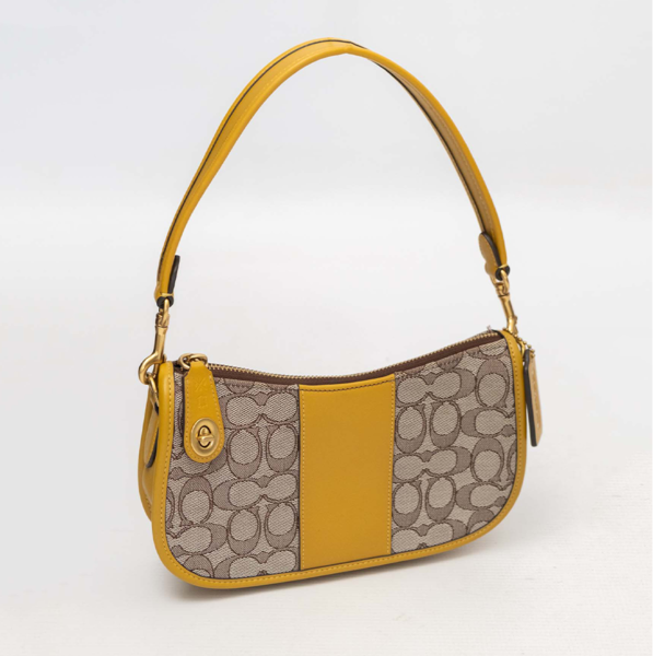 COACH Pre-Owned Swinger Shoulder Bag Signature Jacquard
