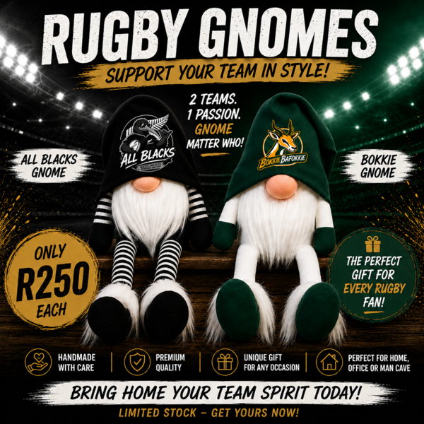 Rugby Clash Gnomes - Spingbok/All Blacks