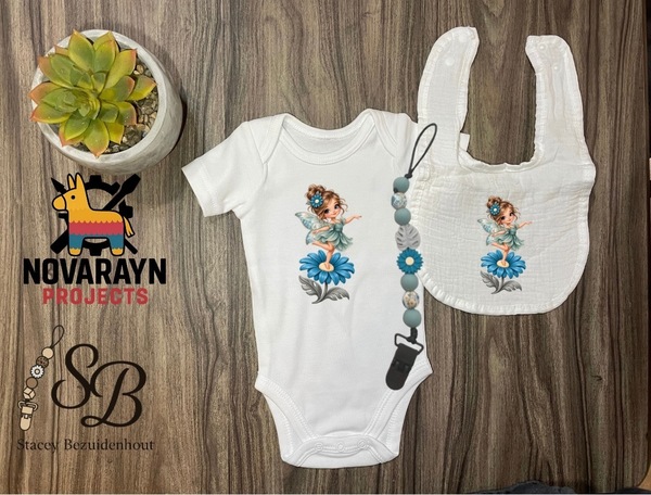 Onesie, Bib and Dummy Clip Gift Sets
