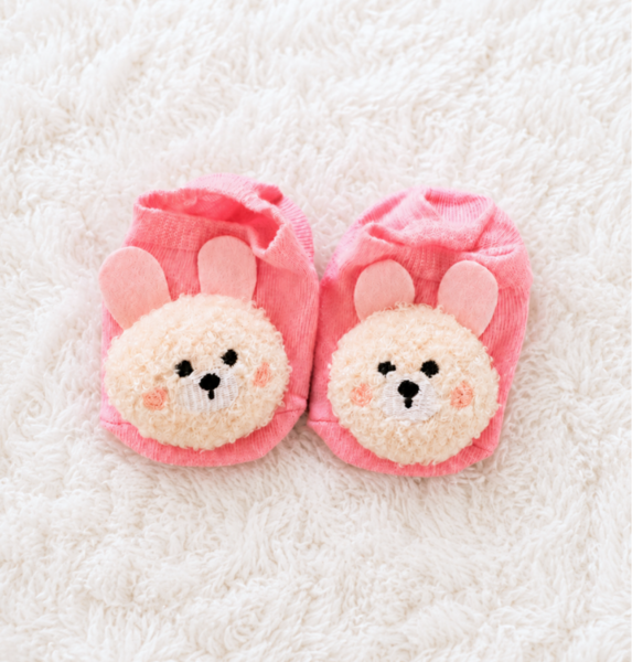 Pink Bunny Baby Socks