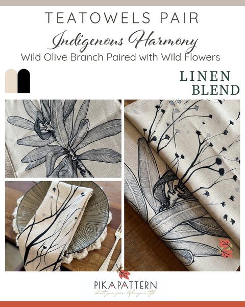 Botanical Illustration Tea Towels – Botanical Pair