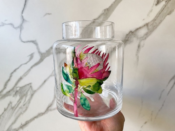Protea Glass Vase