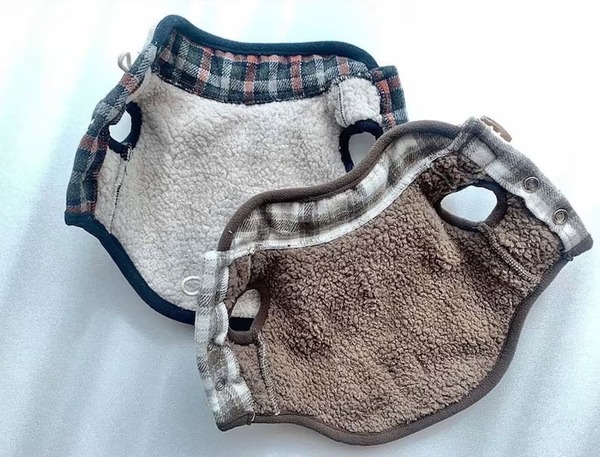 Duffle Plaid Fleece Coat, S-2XL, Dog Clothes, Duffle , Clothing, Dog-Sweater Dog Jacket x 2