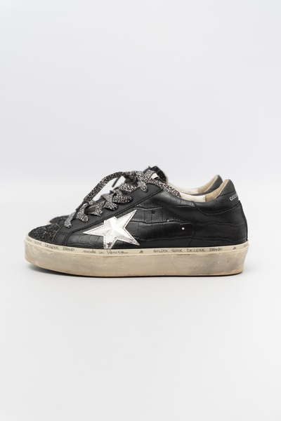 Golden Goose Hi-Star Glitter Low-Top Leather Sneaker
