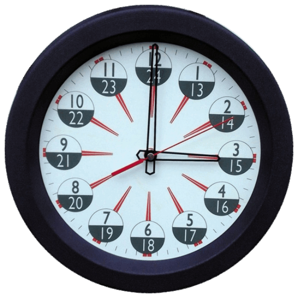 Spun Aluminium Framed Clocks