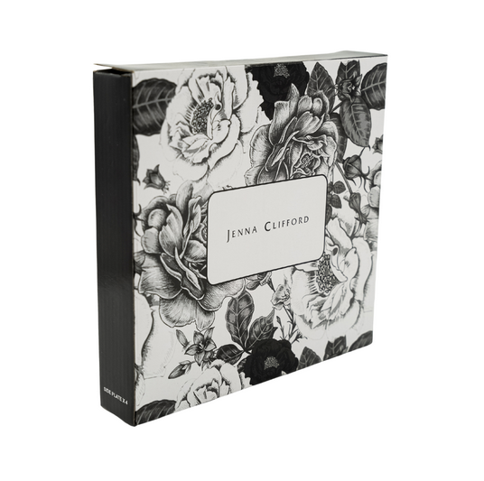 JENNA CLIFFORD – Black Rose Side Plate Set of 4