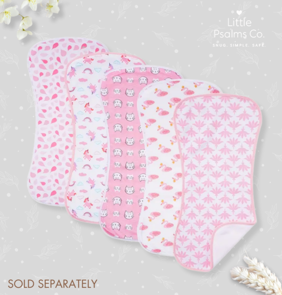 Pretty in Pink Soft Absorbent Burp Cloths