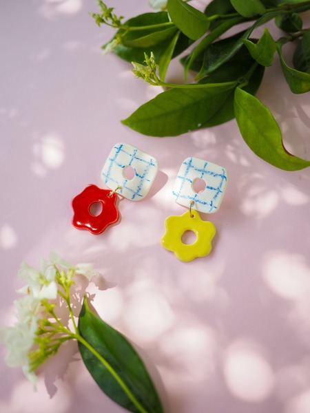 Collage Drops - Red & Yellow Picnic