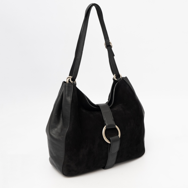 Michael Kors Pre-Owned Quincy Large Suede Leather Shoulder Bag