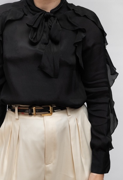 See By Chloe Sheer Ruffle Blouse