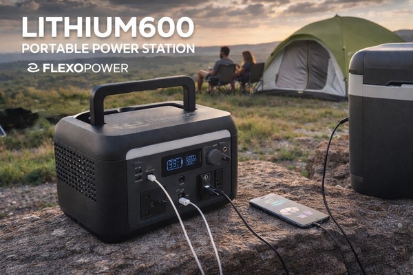 LITHIUM600 PORTABLE POWER STATION BY FLEXOPOWER