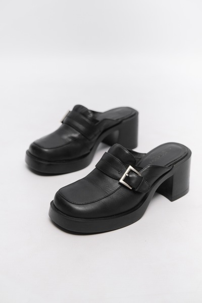 mens outdoor leather mules