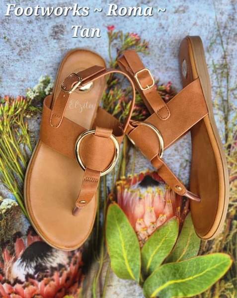 Footworks - Roma - Tan (Size 4, 5, 6, 7 )
