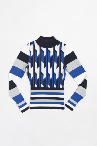 Karen Millen Geometric Poloneck