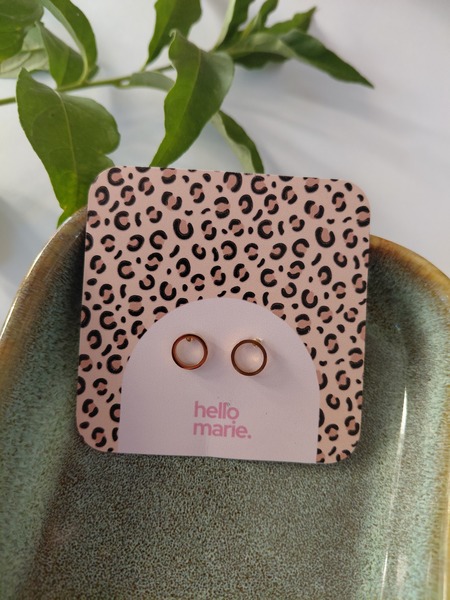 Hello Marie Stainless Steel Gold Circle Earring