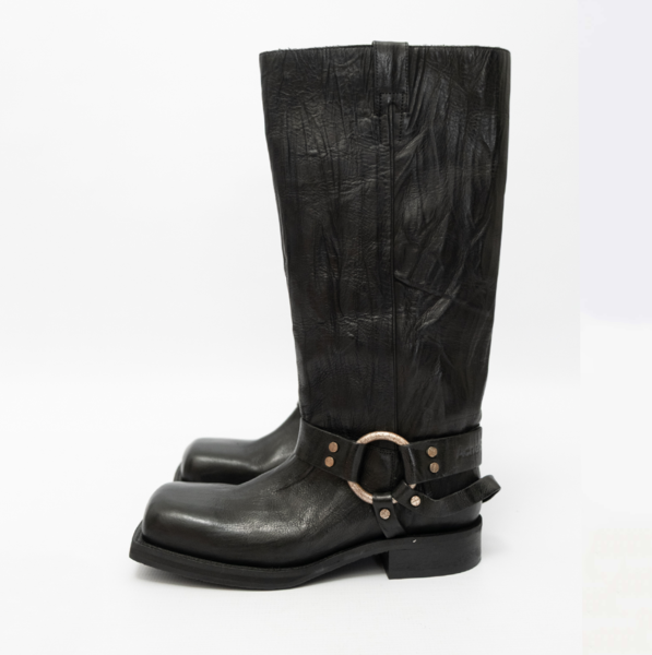 ACNE STUDIOS 30mm Knee-High Leather Buckle Boots