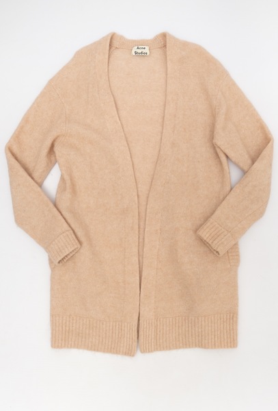 ACNE STUDIOS RAYA SH Mohair Pink Knitted Open Cardigan