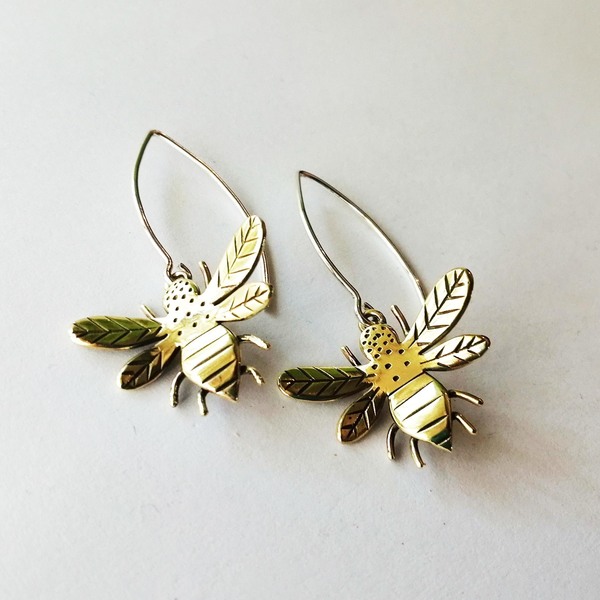 BUMBLE BEE Dangly Earrings