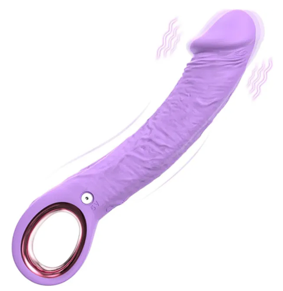 10-Speed Rechargeable Purple Silicone Vibrator with G-Spot Stimulation