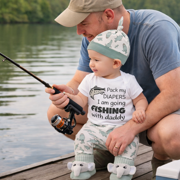 Pack my diapers I am going fishing