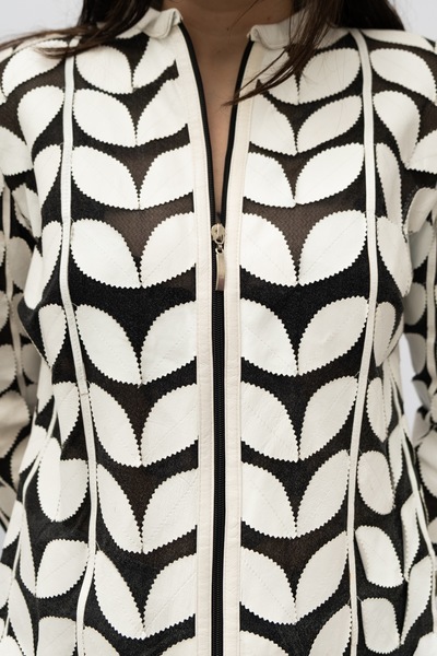 Genuine Leather Laser Cut Jacket