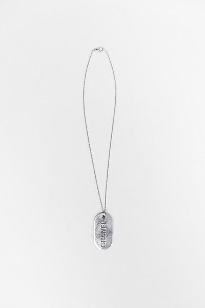 Silvertone Neckless Tag