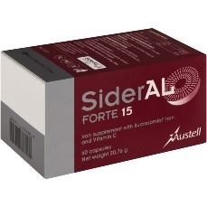 SIDERAL FORTE IRON SUPPLEMENT 15MG CAPSULES  - 60