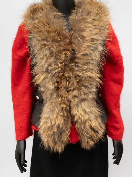 Vintage Leather Fox Fur Vest