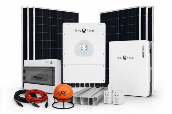 5kW Sunsynk Hybrid Solar System with 5.12kWh Lithium Battery & 6 Solar Panels – Installation Included