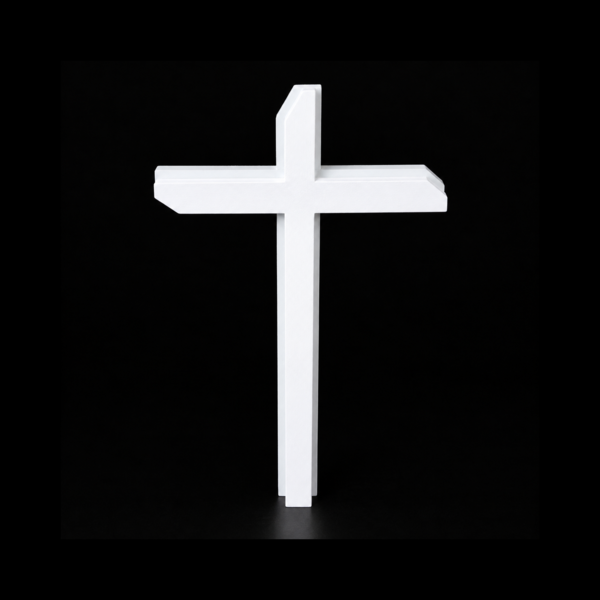 Dual-Faced Roadside Wooden Cross