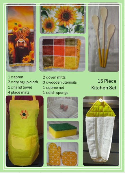 Kitchen Utensil Set: Sunflower