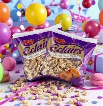 Candy Top Eclairs Chocolate – 100pcs