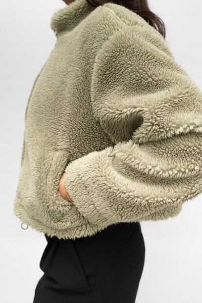 Cropped Teddy Jacket