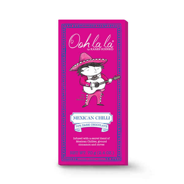 Dark Chocolate with Mexican Chilli 70g Dark Couverture Belgian