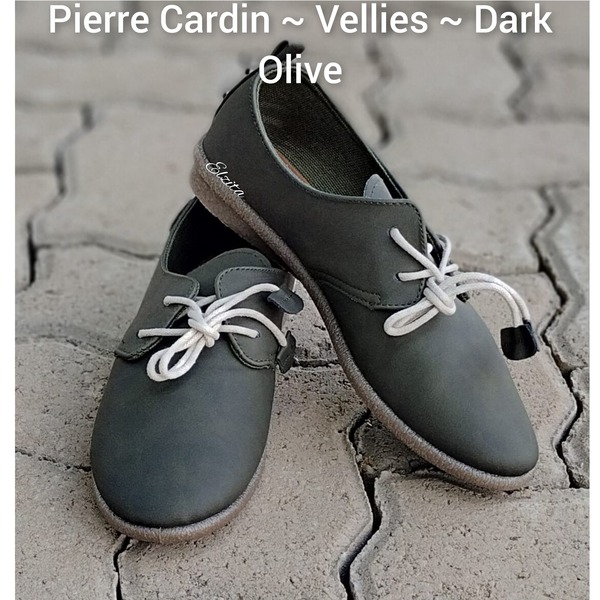 Pierre Cardin - Suede Vellies - Olive (Sizes 4, 5, 6, 7, 8 )