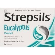 STREPSILS LOZENGES 24 - EUCALYPTUS MENTHOL