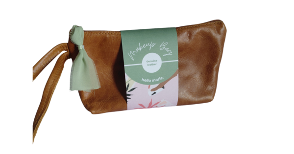 Hello Marie Genuine Leather Make Up Bag
