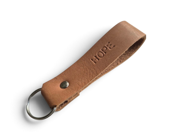 Leather "Hope" keyholder