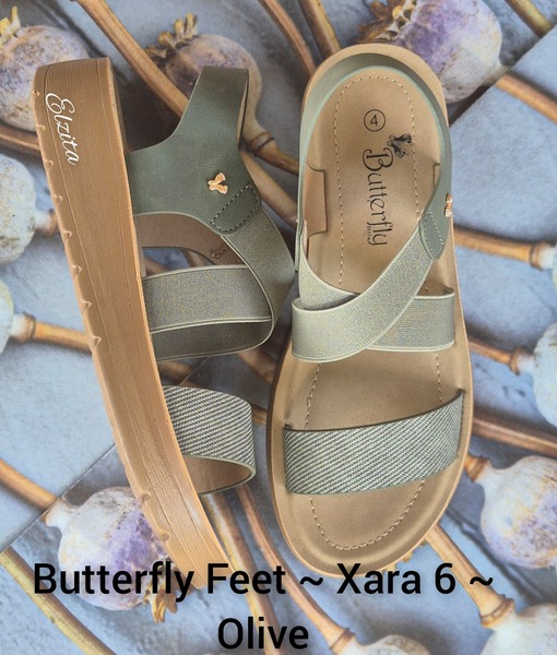 Butterfly Feet ~ Xara 6 ~ Olive (Sizes 5, 6, 7, 8, 9)