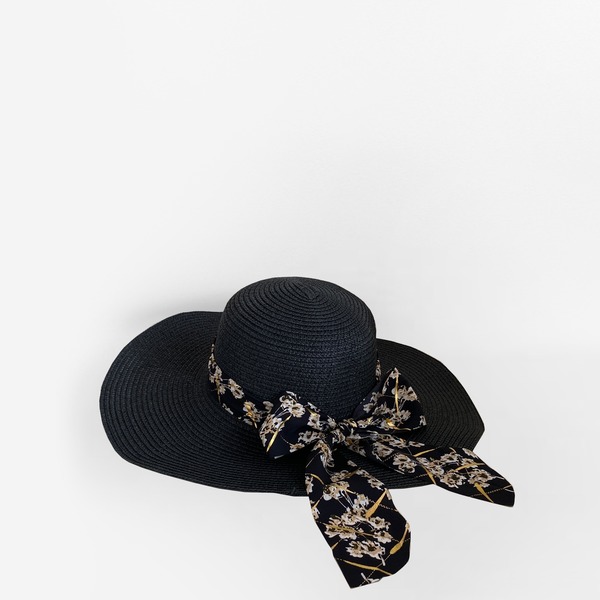 Round Summer Hat - Black