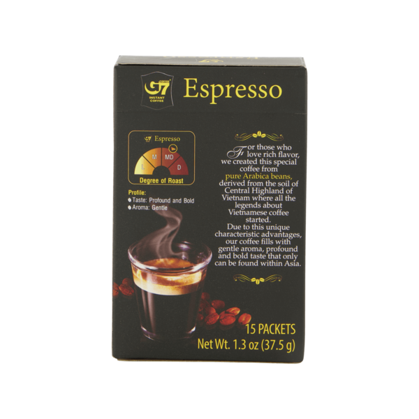 G7 Espresso Instant Coffee 15 Sticks Instant expresso anywhere